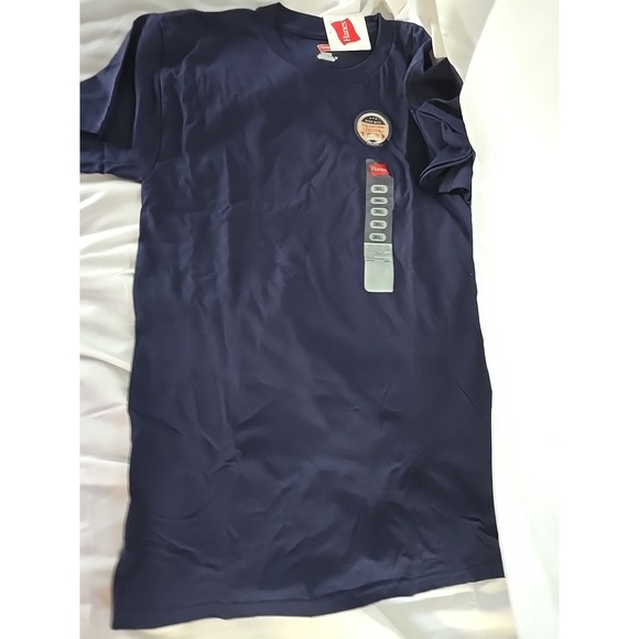 Hanes Other - Hanes Mens‎ Short Sleeve  Plain Cotton Crew Neck Blank T-Shirt Blue Sz Small